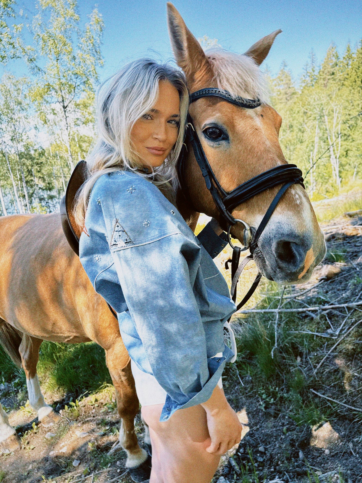 Denim skjorte cowboy