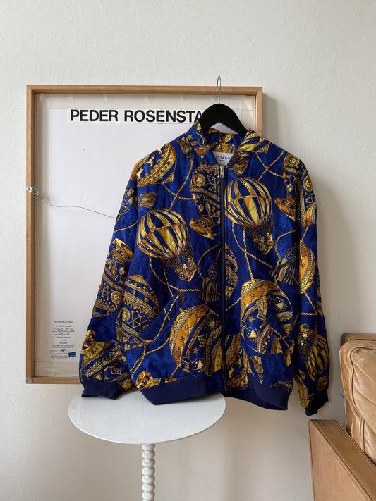 Windbreaker bomber blå/gull