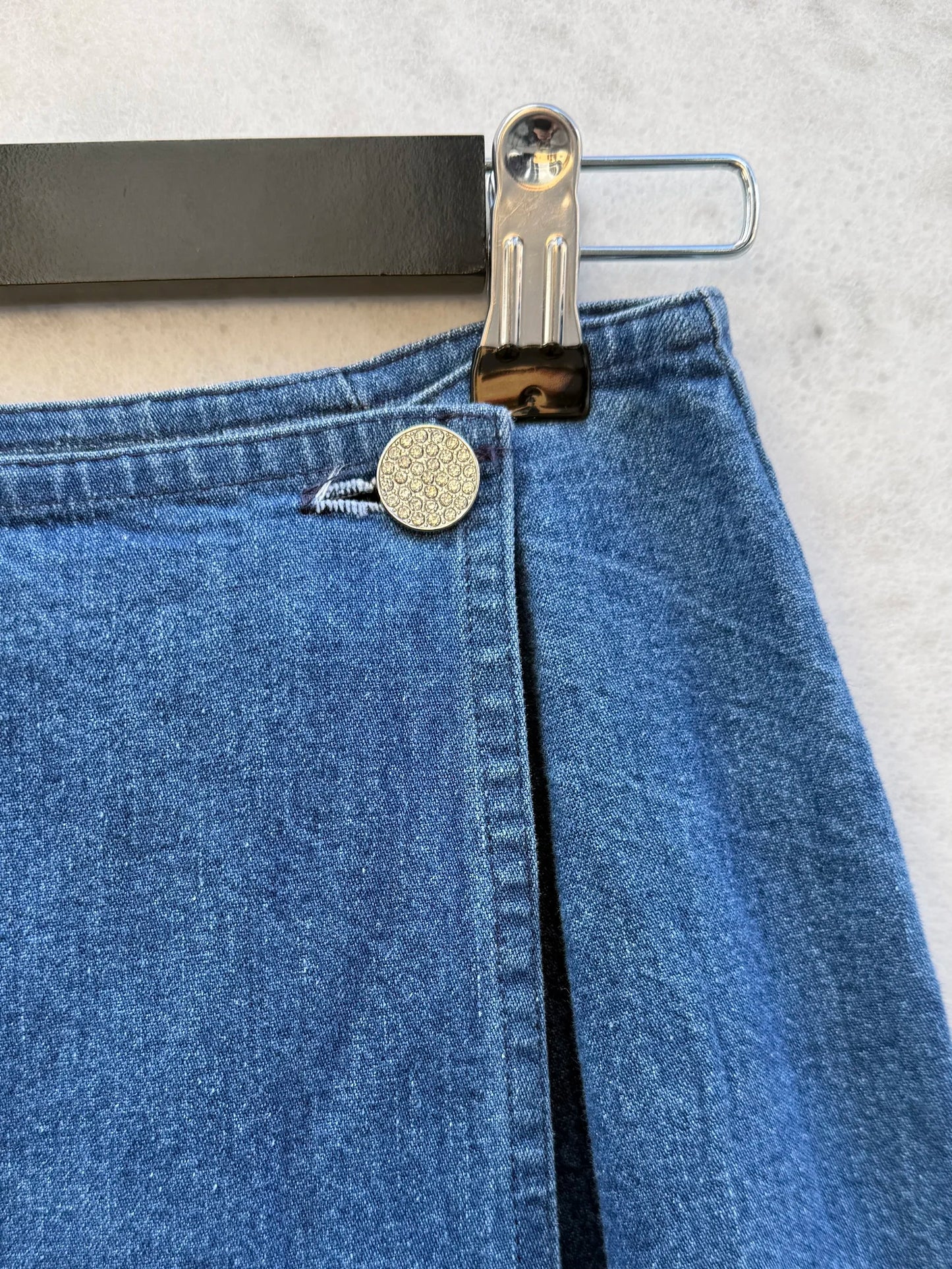 Skjørt denim omslag