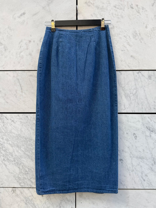 Skjørt denim omslag