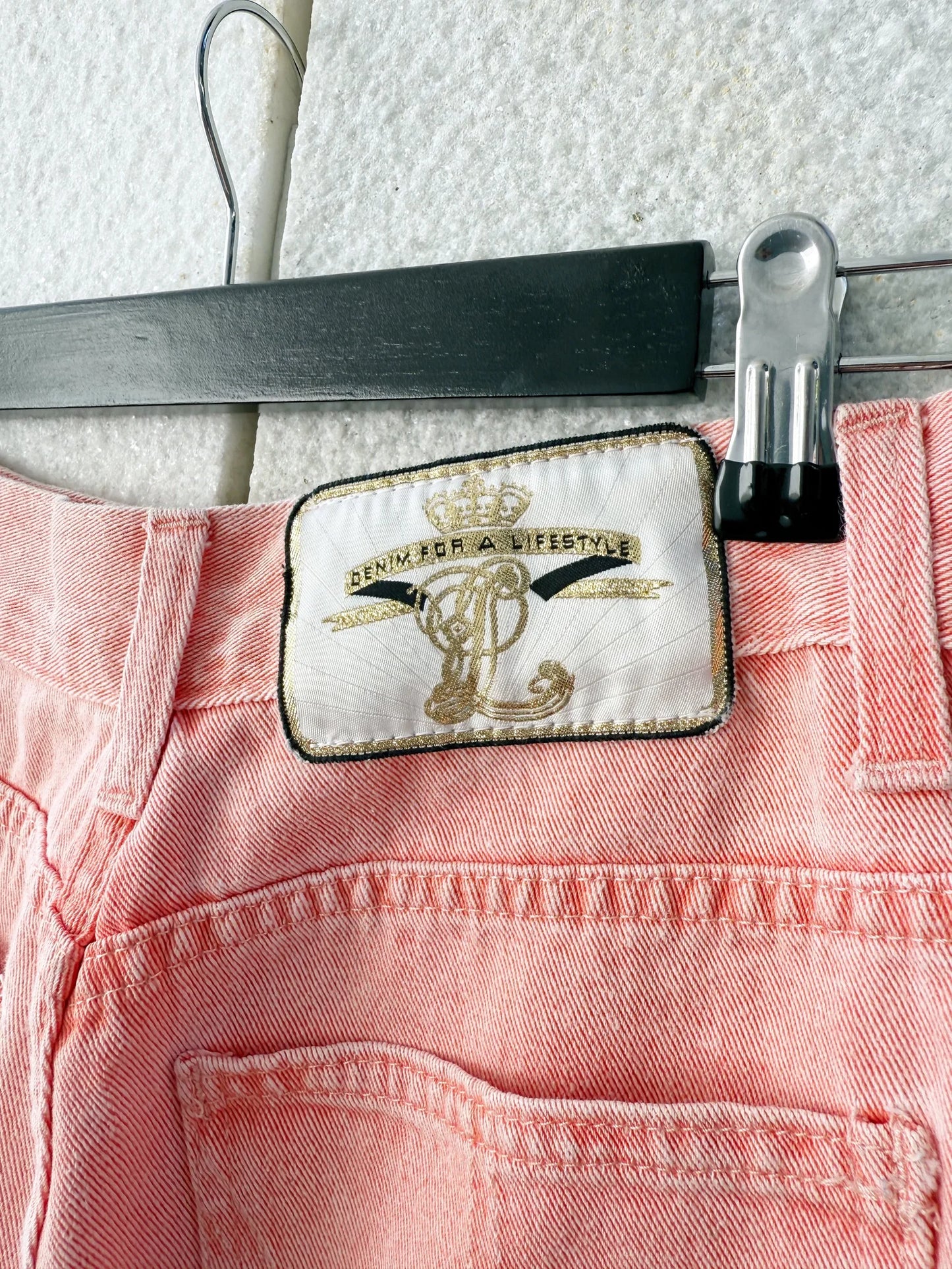 Jeans ferskenfarget