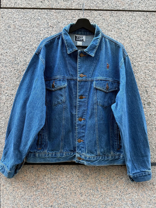 Jakke denim polo motiv