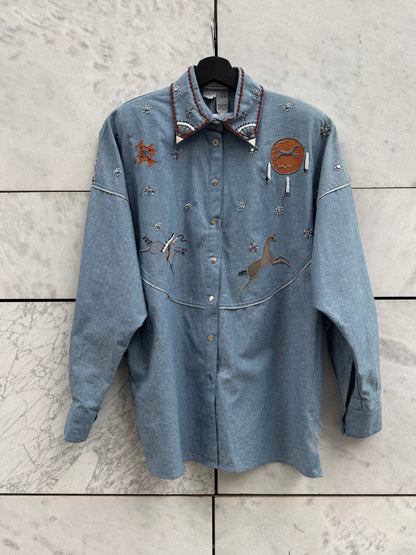 Denim skjorte cowboy