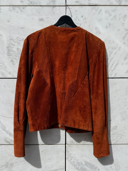 Jakke semsket rust farget