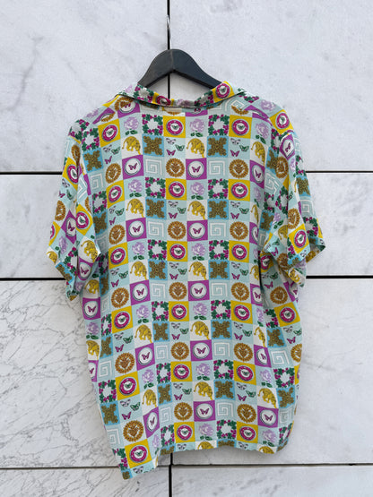 Bluse silke fargerike