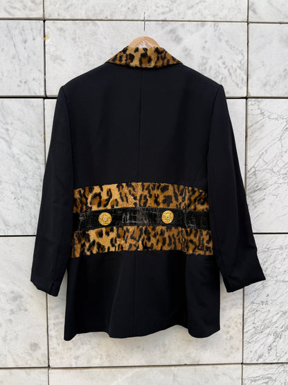 Blazer sort/leopard