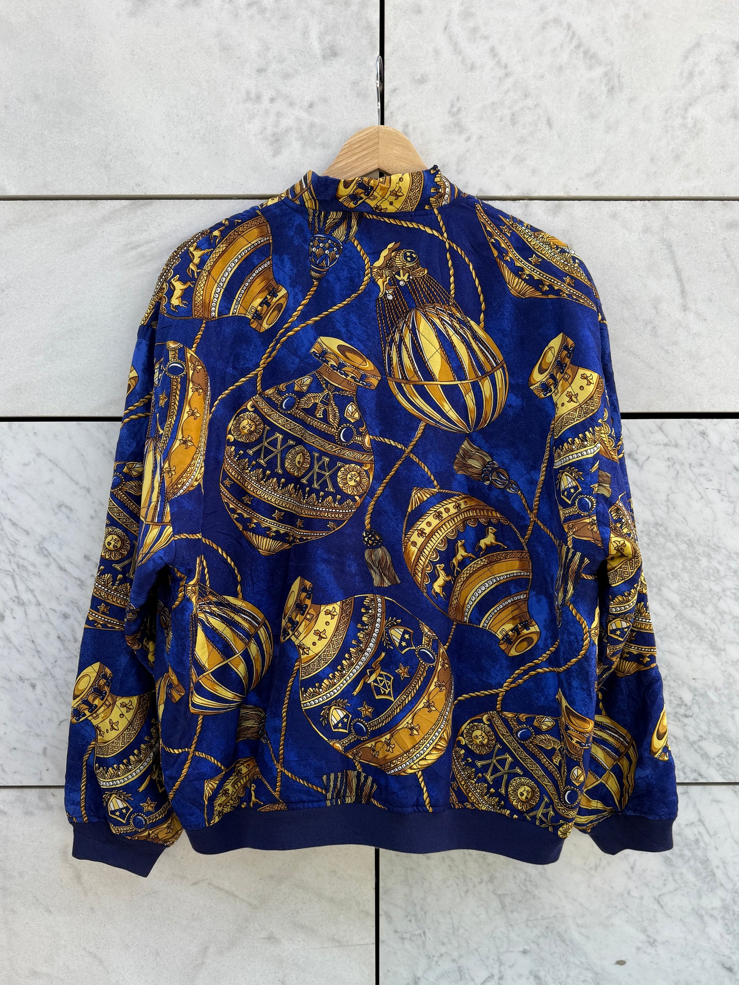 Windbreaker bomber blå/gull