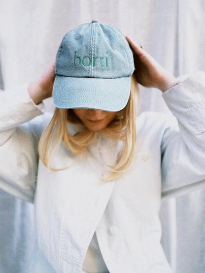 Borti caps "vintage" lys grønn/grønn logo