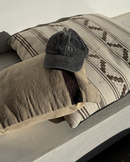 Borti caps "vintage" sort/hvit logo