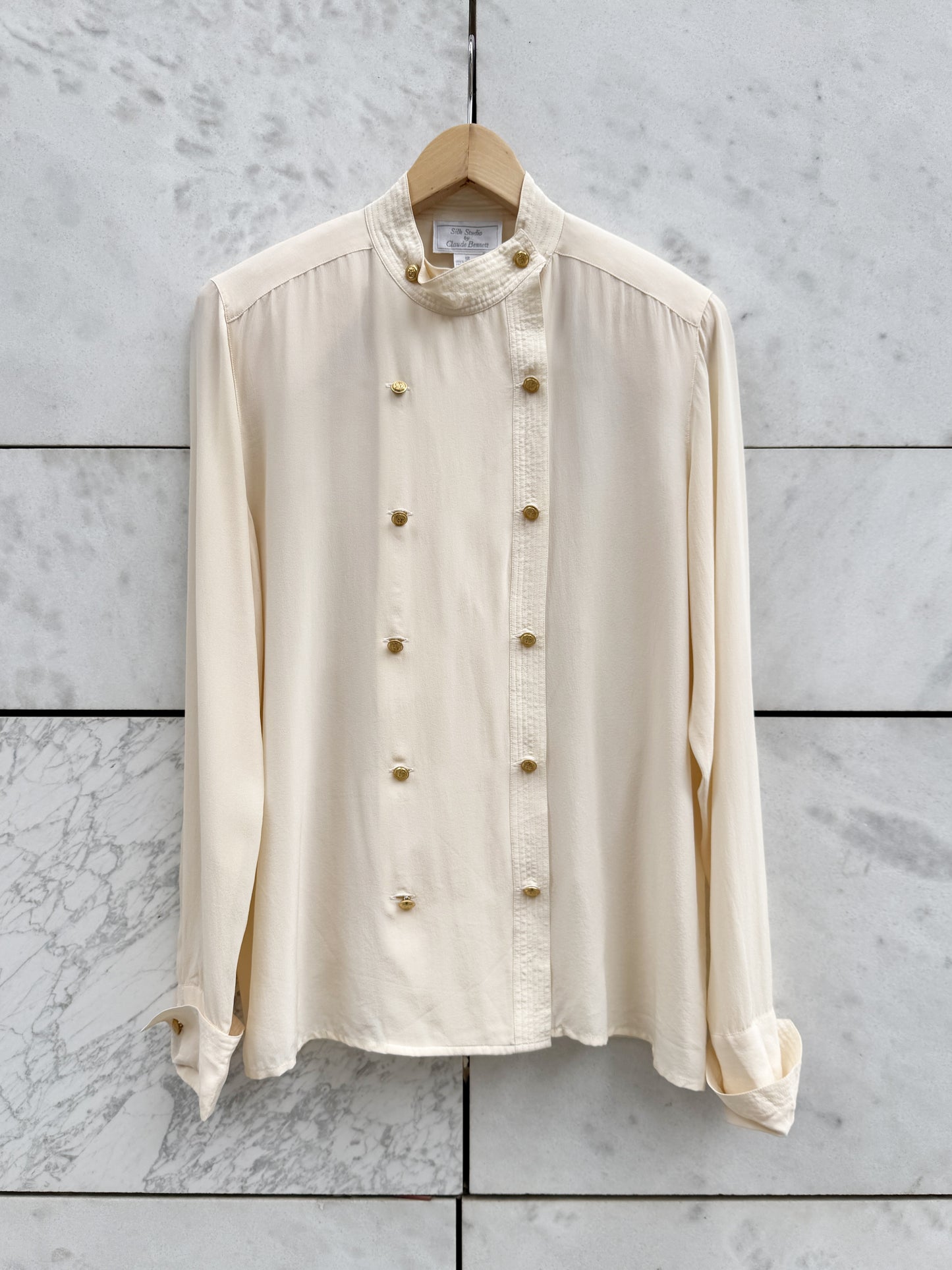 Bluse dobbeltspent silke