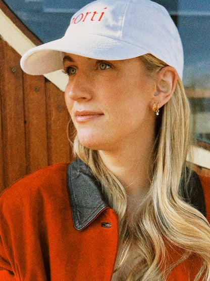 Borti caps hvit/rød logo