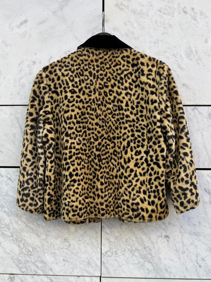 Jakke faux fur leopard