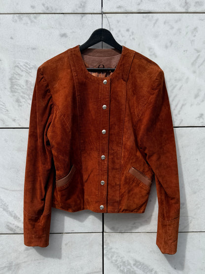 Jakke semsket rust farget