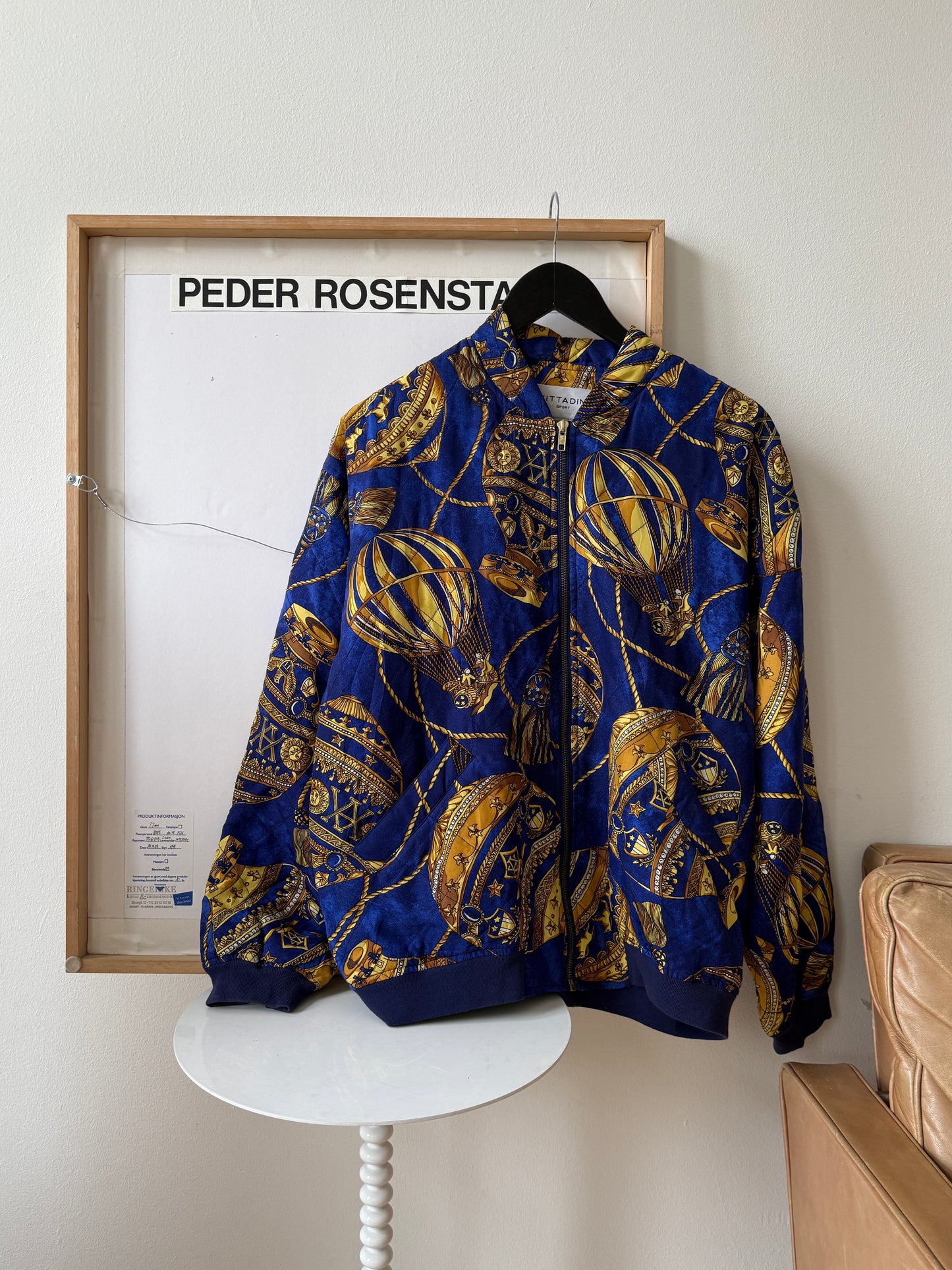 Windbreaker bomber blå/gull