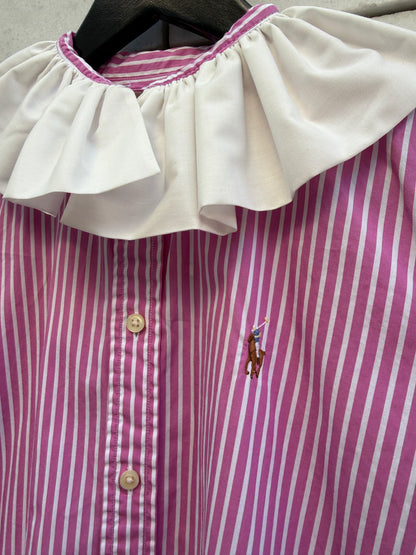 Skjorte re-design Polo rosa striper