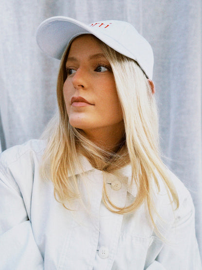 Borti caps hvit/rød logo