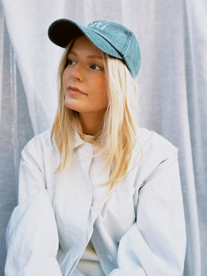 Borti caps "vintage" grønn/hvit logo