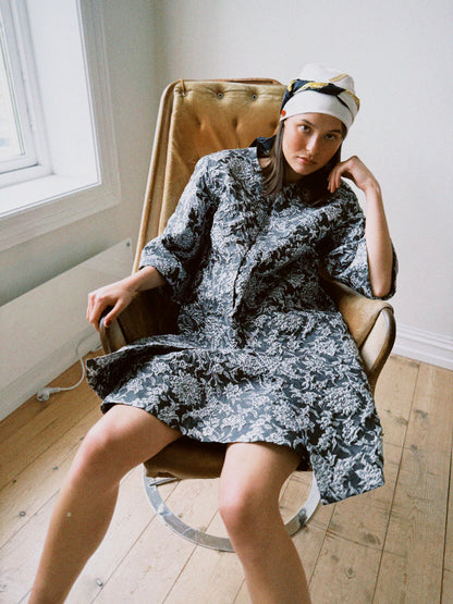 Kjole brokade sølv/grå Dolce & Gabbana
