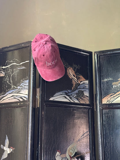 Borti caps "vintage" burgunder/hvit logo