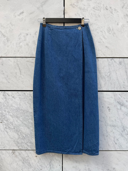 Skjørt denim omslag