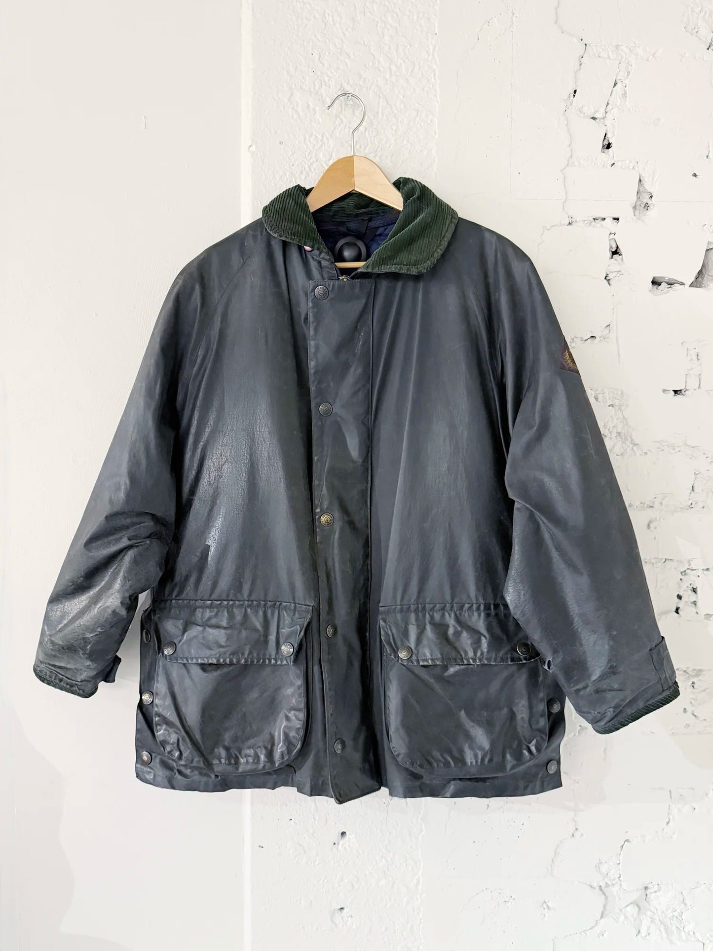 Jakke oilskin mørk grønn Henri Lloyd