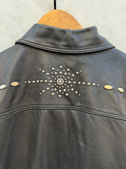 Skinnjakke sort med studs