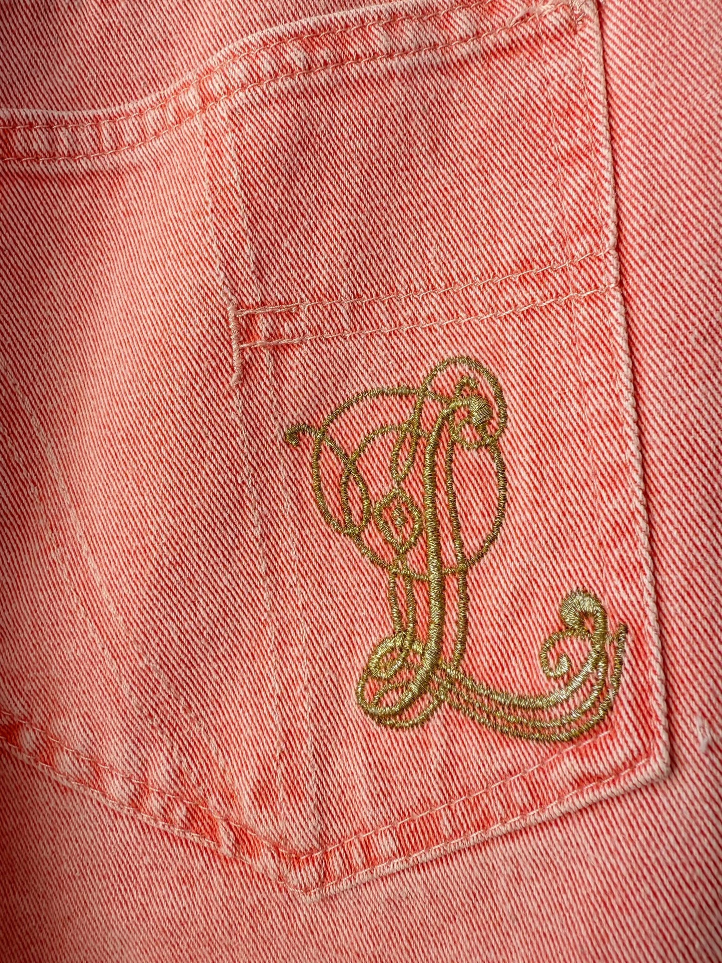 Jeans ferskenfarget