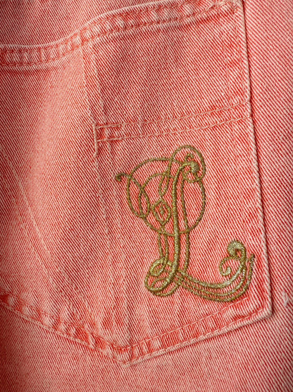 Jeans ferskenfarget