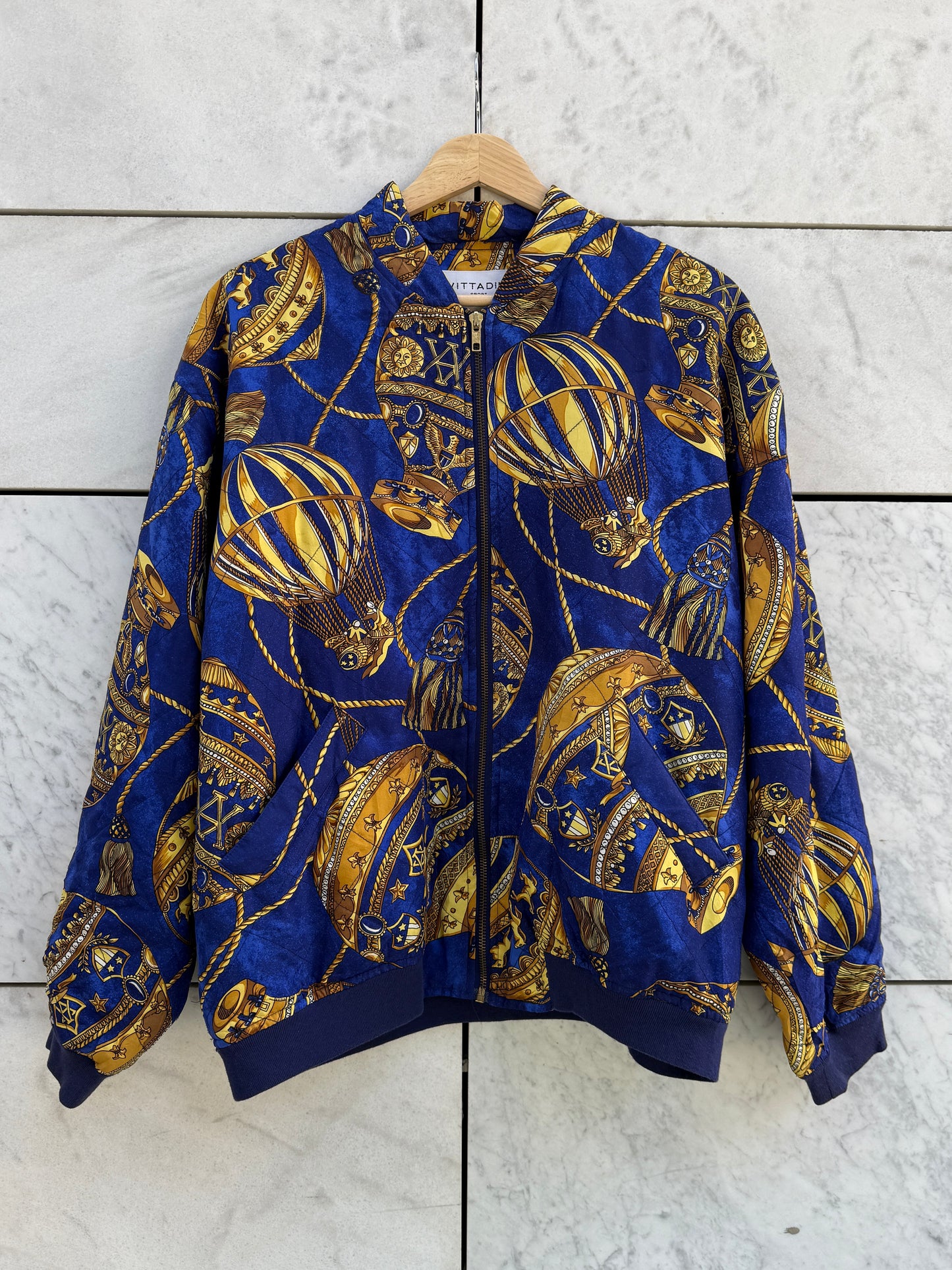 Windbreaker bomber blå/gull