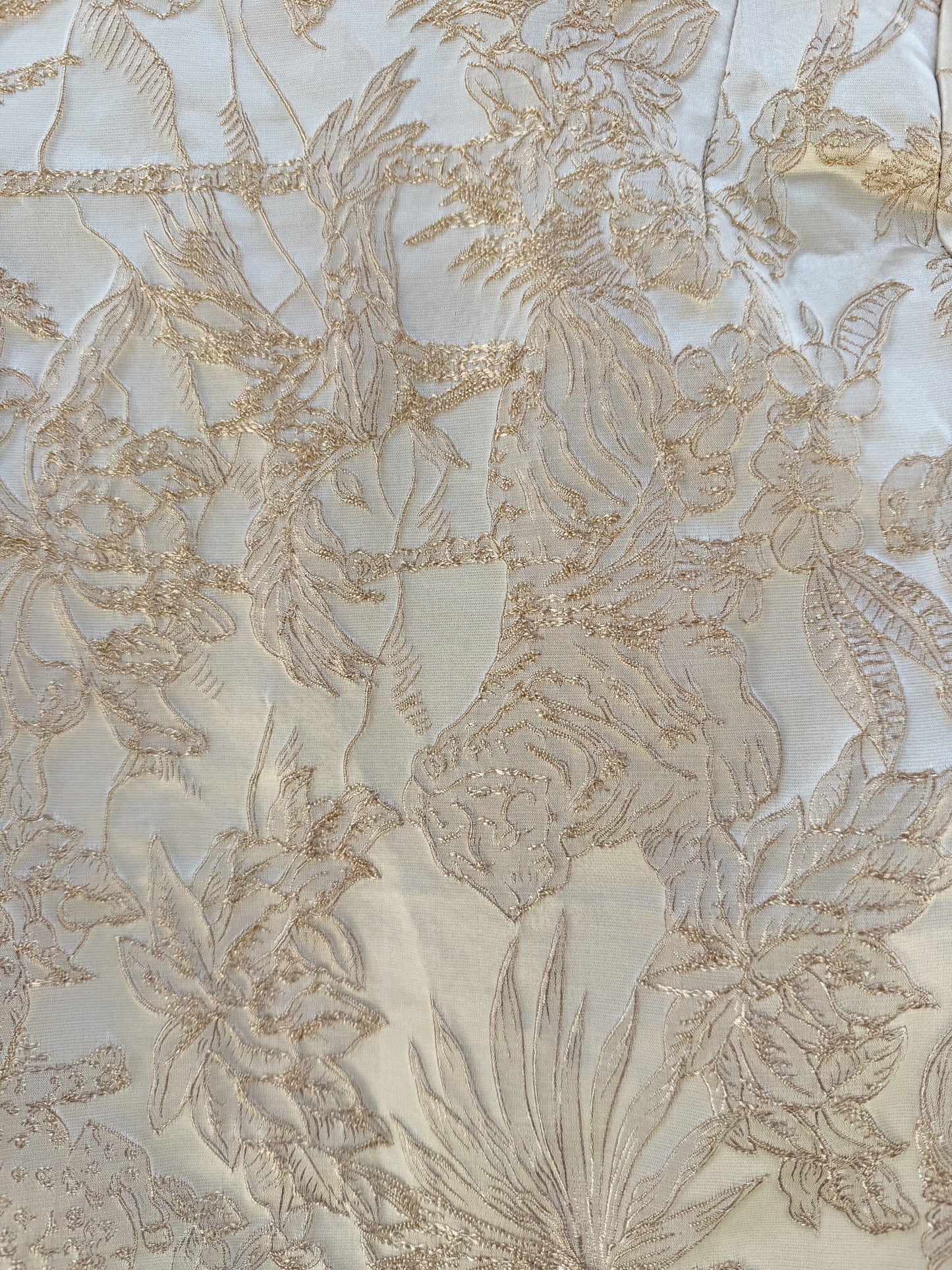 Jakke med mandarin knapper champagne jacquard