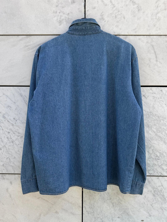 Skjorte denim gull detaljer
