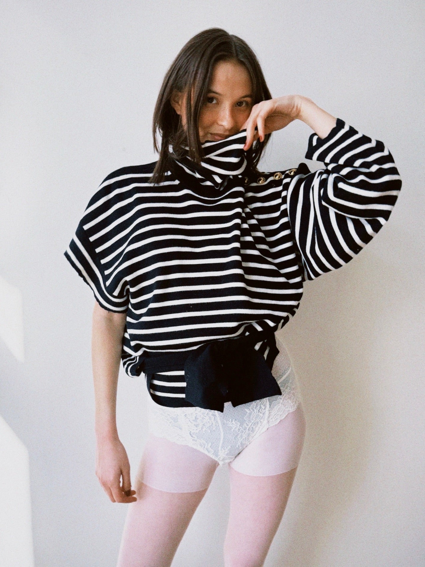 Genser strikk striper Balenciaga