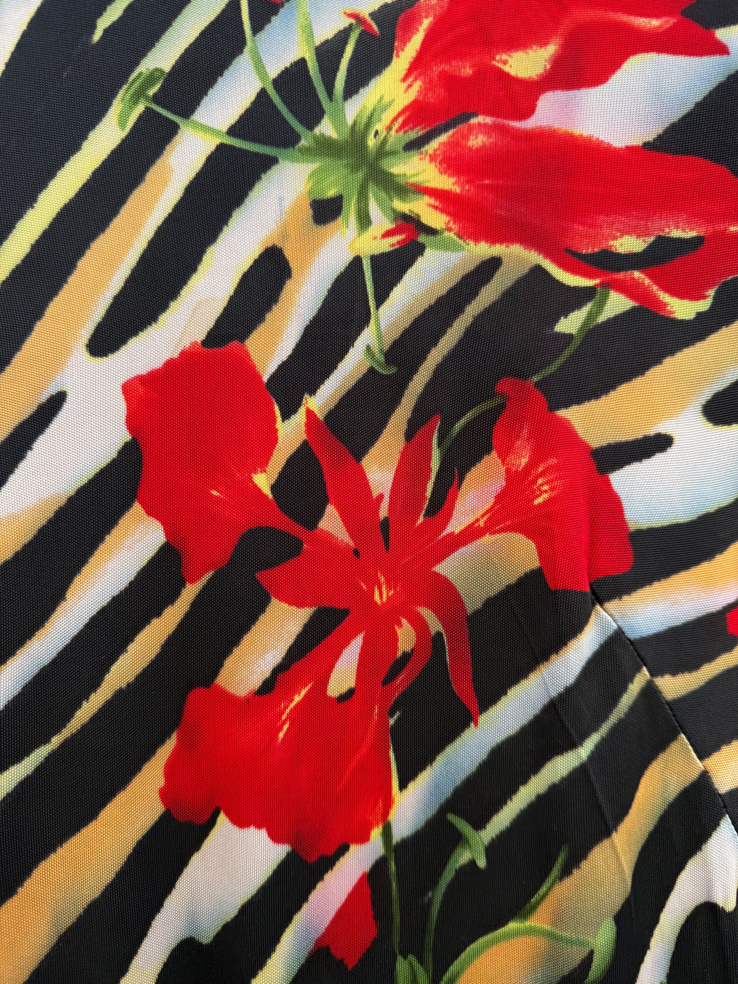 Kjole zebra/blomster Versace jeans couture
