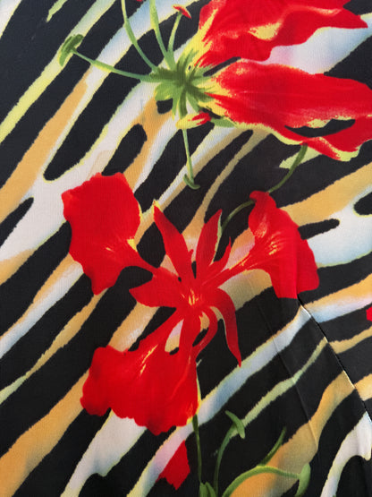 Kjole zebra/blomster Versace jeans couture