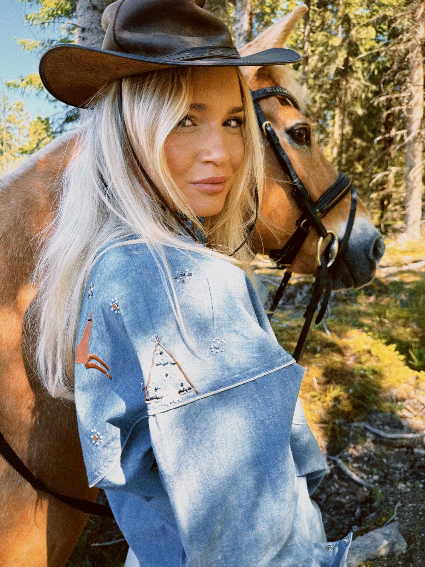 Denim skjorte cowboy
