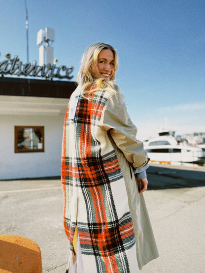 Trenchcoat beige med frynser Borti Re-design