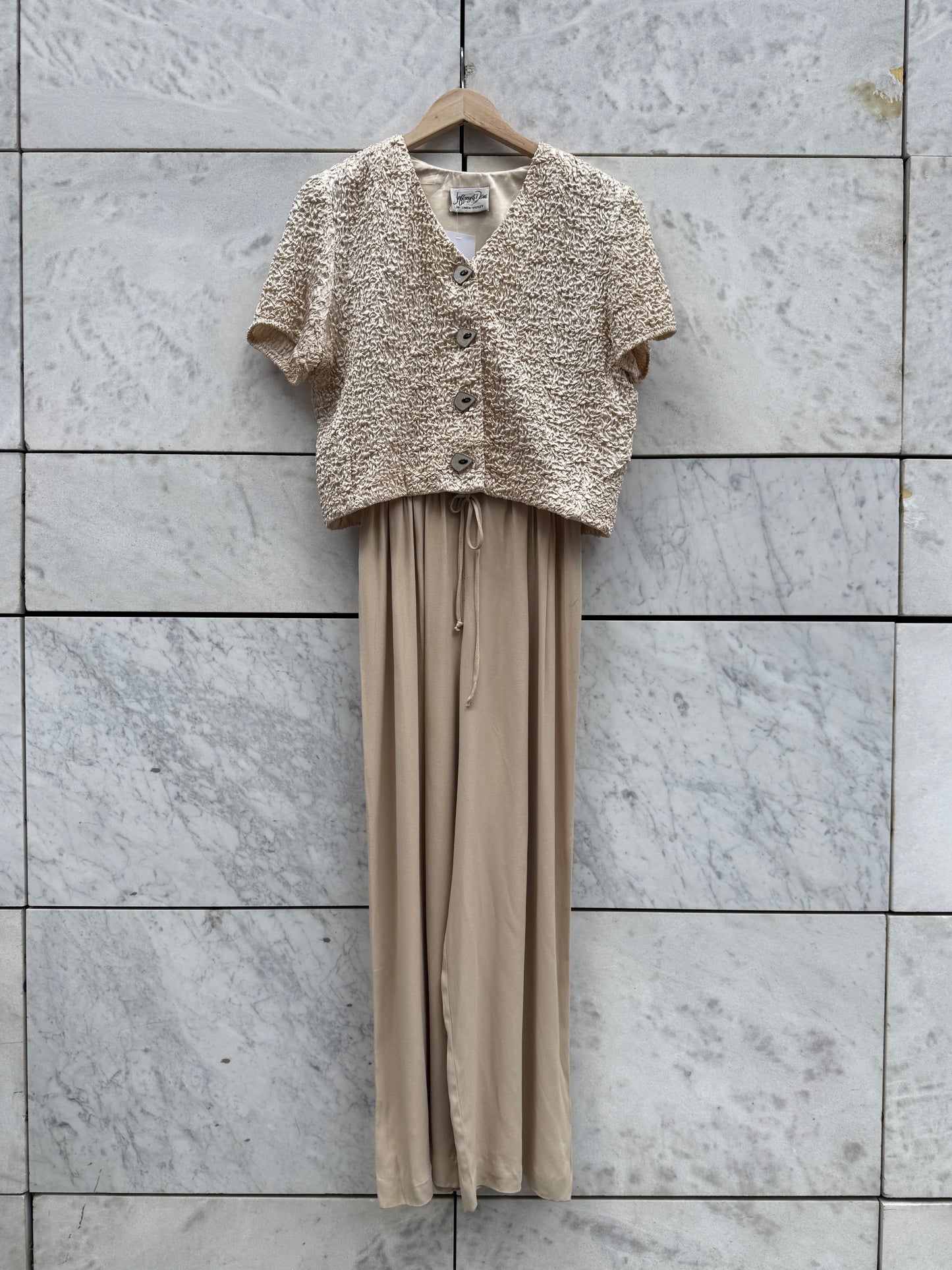 Jumpsuit champagne farget