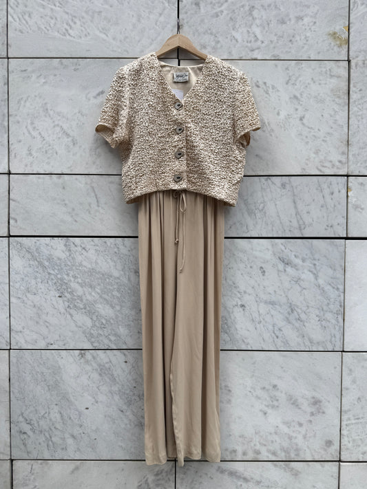 Jumpsuit champagne farget