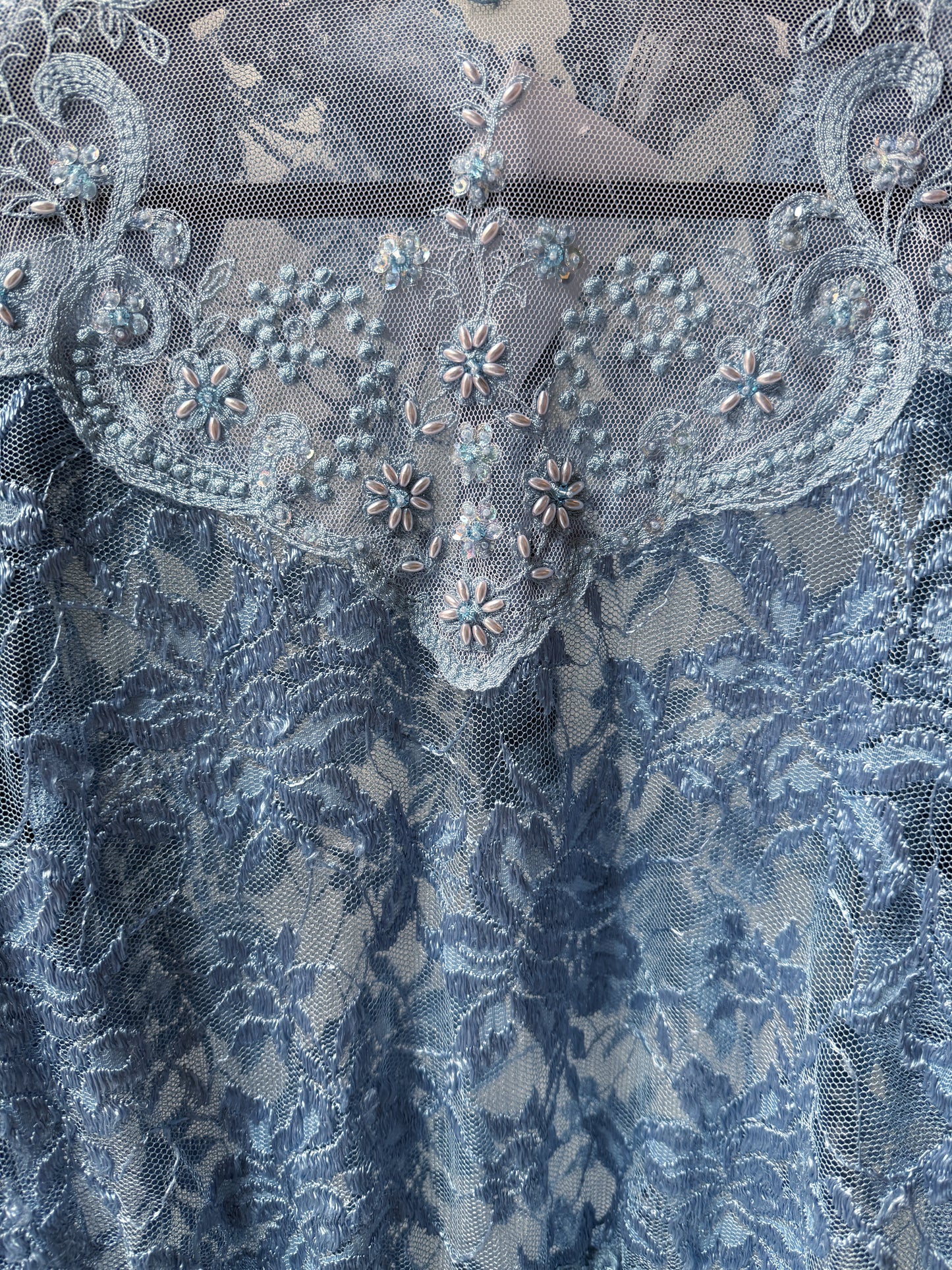 Bluse blonde dueblå