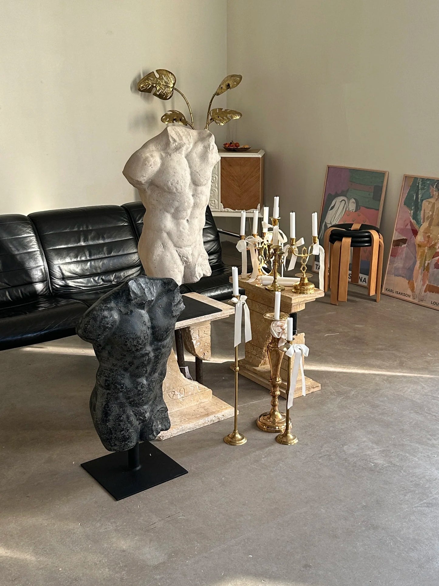 Torso skulptur sort Andrea Male
