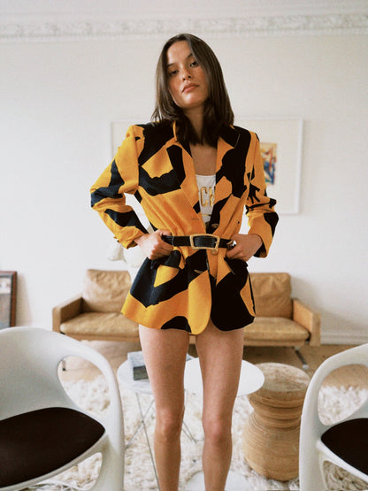 Blazer med print Moschino