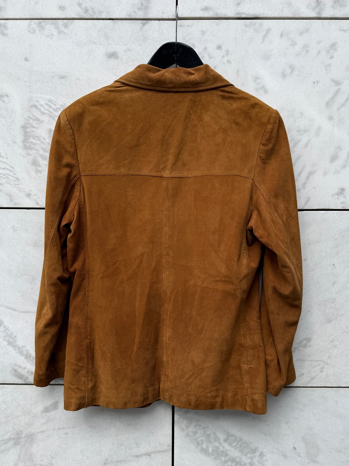 Jakke skinn semsket cognac