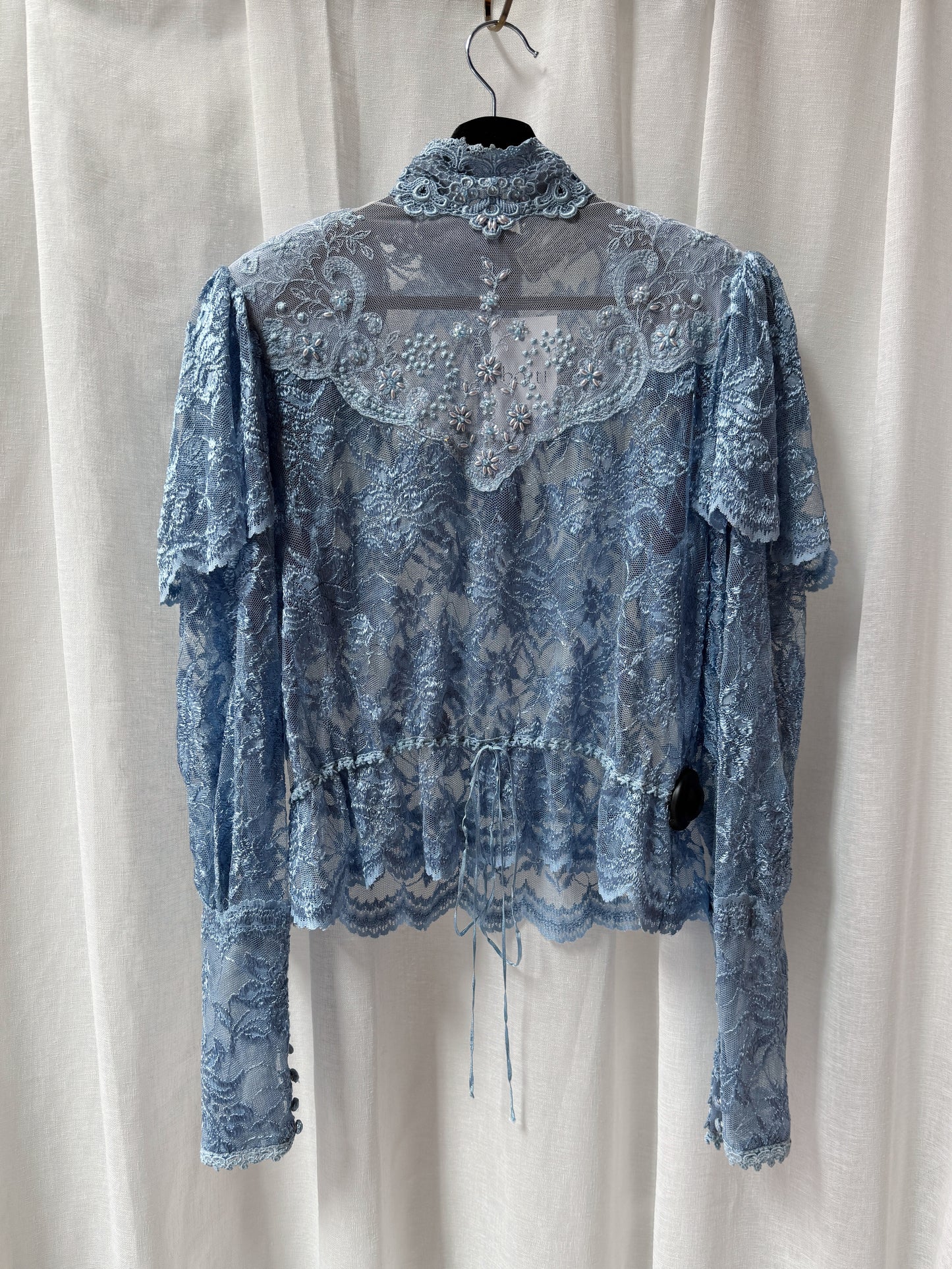 Bluse blonde dueblå