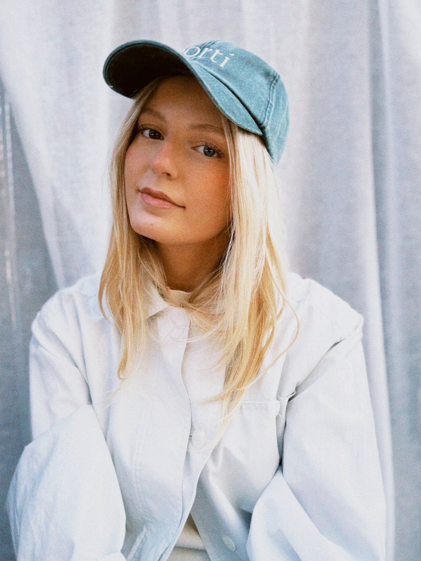 Borti caps "vintage" grønn/hvit logo