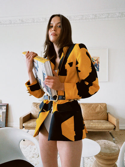 Blazer med print Moschino