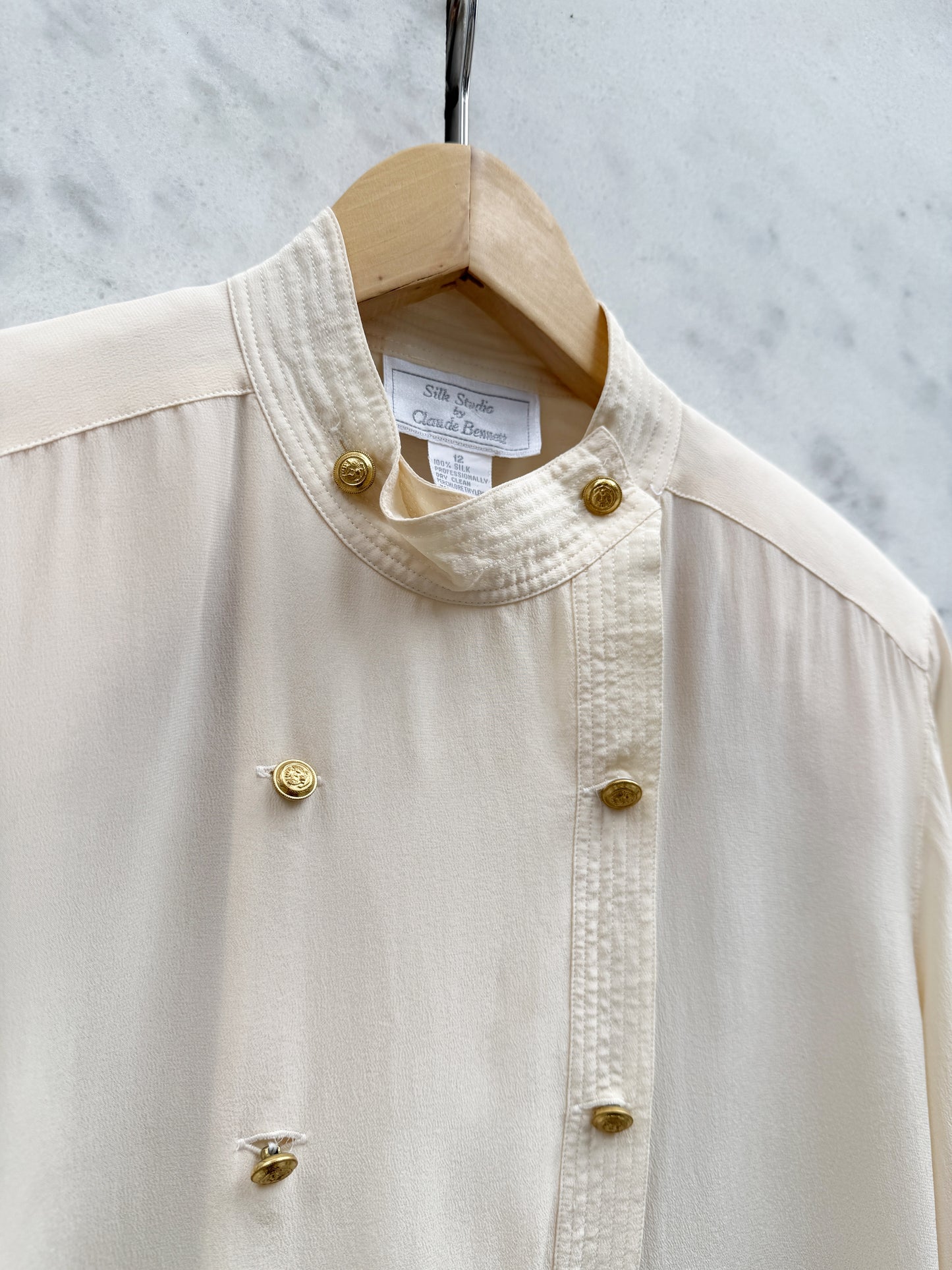 Bluse dobbeltspent silke