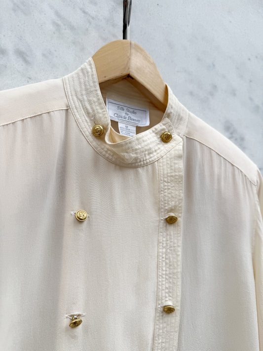 Bluse dobbeltspent silke
