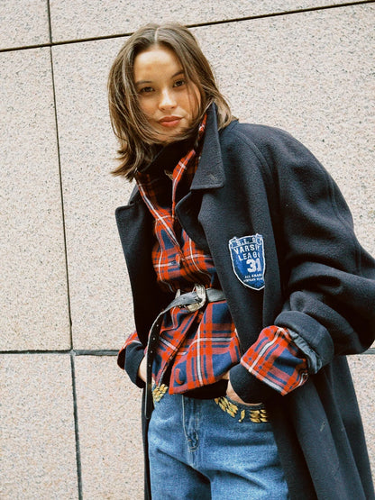 Frakk re-made Burberry mørk blå