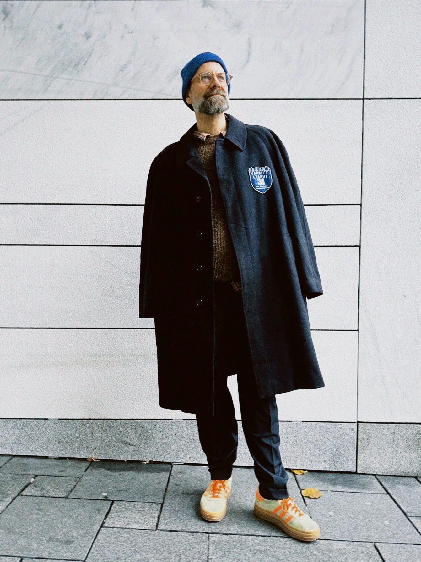 Frakk re-made Burberry mørk blå