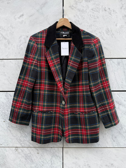 Blazer ruter diamant knapp